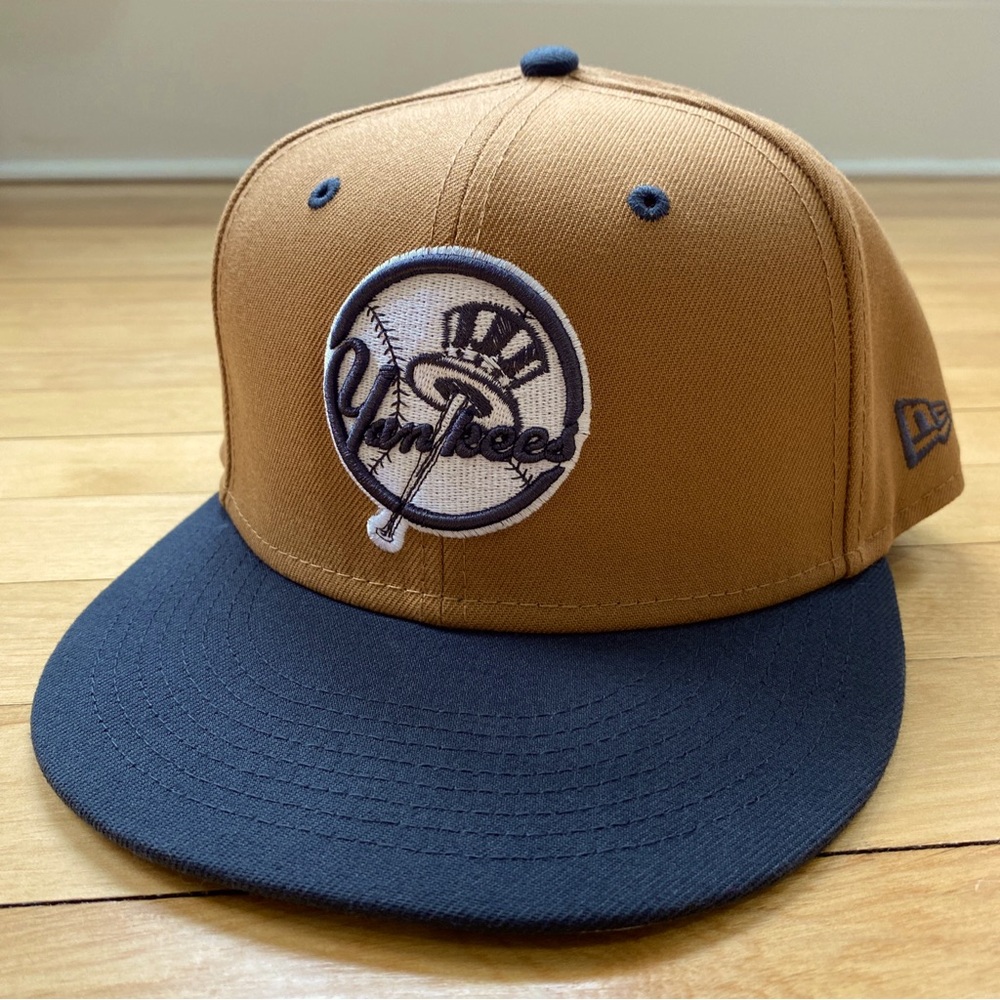New York Yankees New Era 59Fifty Fitted 7 3/8 Hat Cap MLB Baseball Brown Gray
